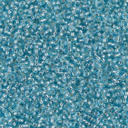 Miyuki seed beads 15/0 - Silverlined aqua 15-18